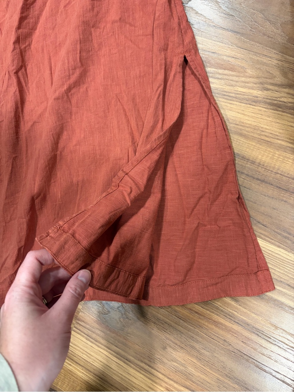 Women’s Rust Drawstring Midi Skirt - Picture 2 of 5